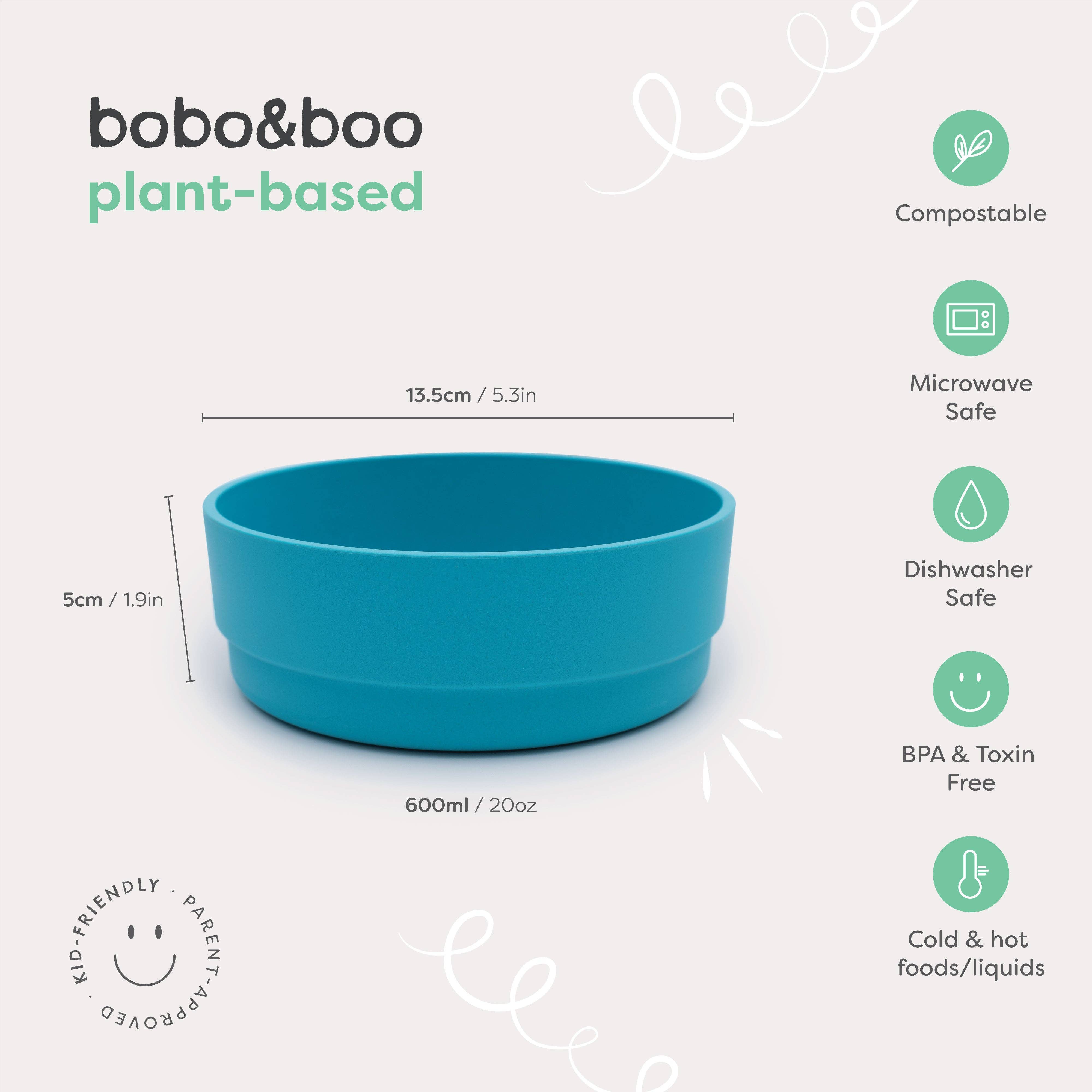 Bobo & Boo AUS - Vente Bol - Bobo&Boo Bols à base de plantes (600 ml) - Individuel - Rose1