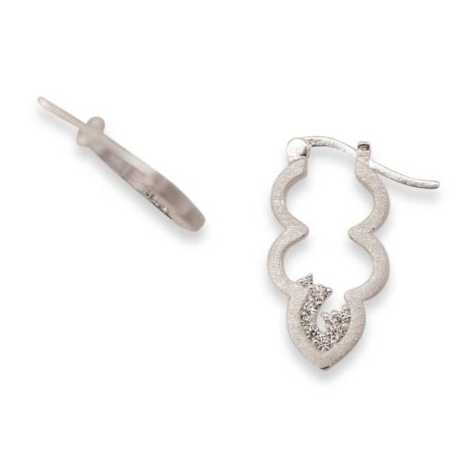 Sparkly Silver Cloud Hoop Earrings for wholesale by Claire Hill Designs