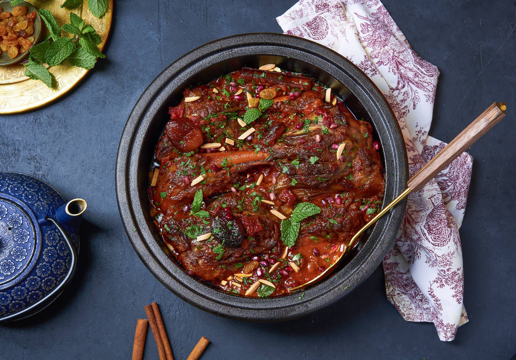 Kook - Wholesale Cooking Pot - Kook Moroccan Enameled Cast Iron Tagine, Blue, 3.3 Qt10