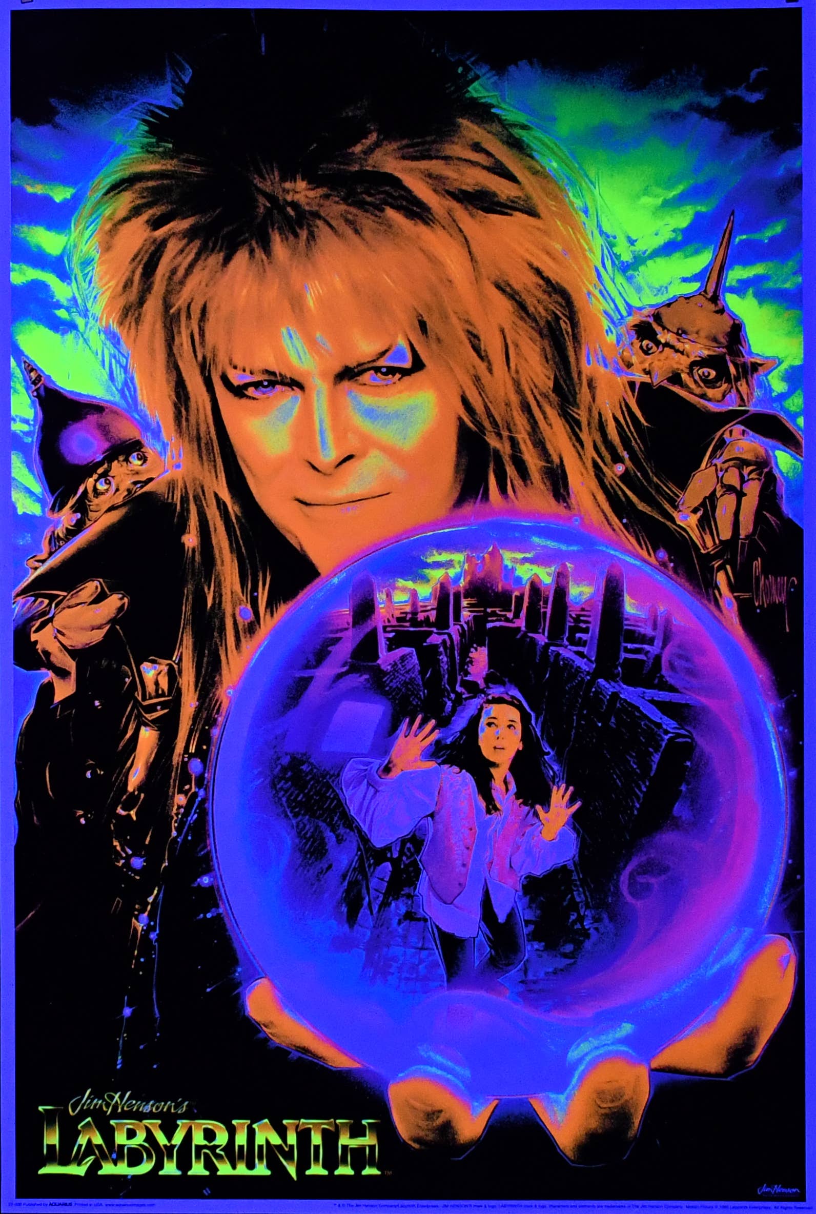 Scorpio Posters - Wholesale Poster - Labyrinth Non Flocked Blacklight Poster – UV Reactive Art1