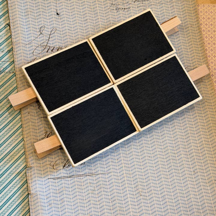 Mini Message Chalkboard Clips - Set/4 for wholesale by Monahan Papers