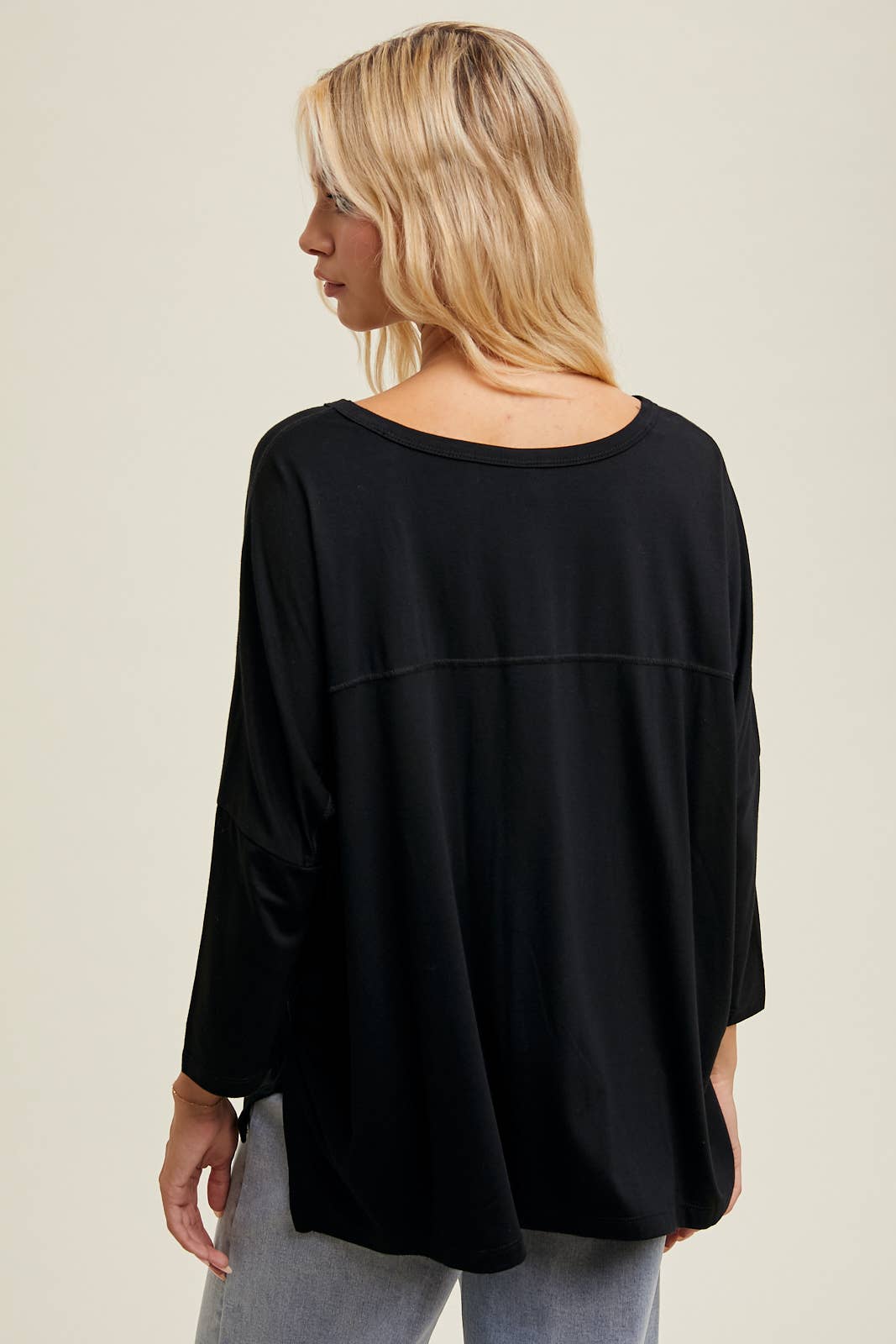Wishlist Apparel - Wholesale Knit Top - Women's - BAMBOO OVERSIZED DROP SHOULDER KNIT TOP / WL24-93813