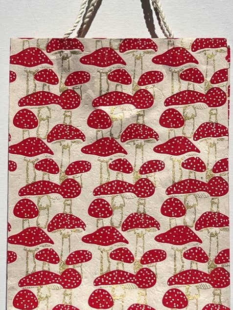 Mushroom, red/crm M bag for wholesale by Giftsland
