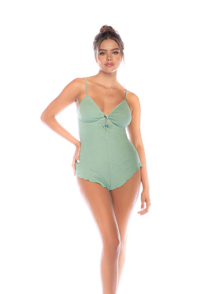 7571 Sleep Romper Mint for wholesale on Faire
