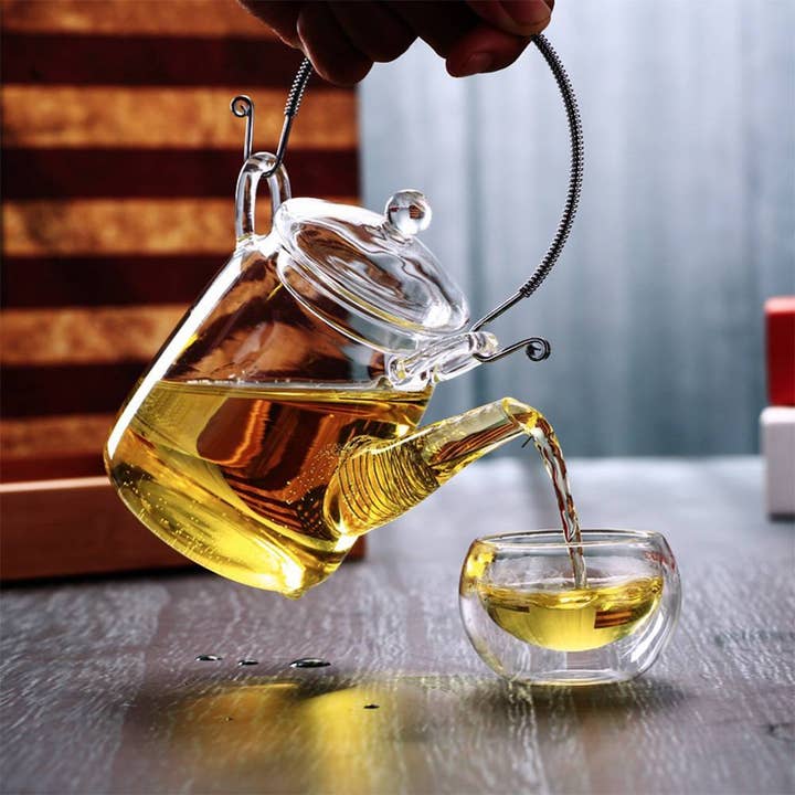Tea soul - Venta al por mayor Teteras - Tetera alta de vidrio 350ml