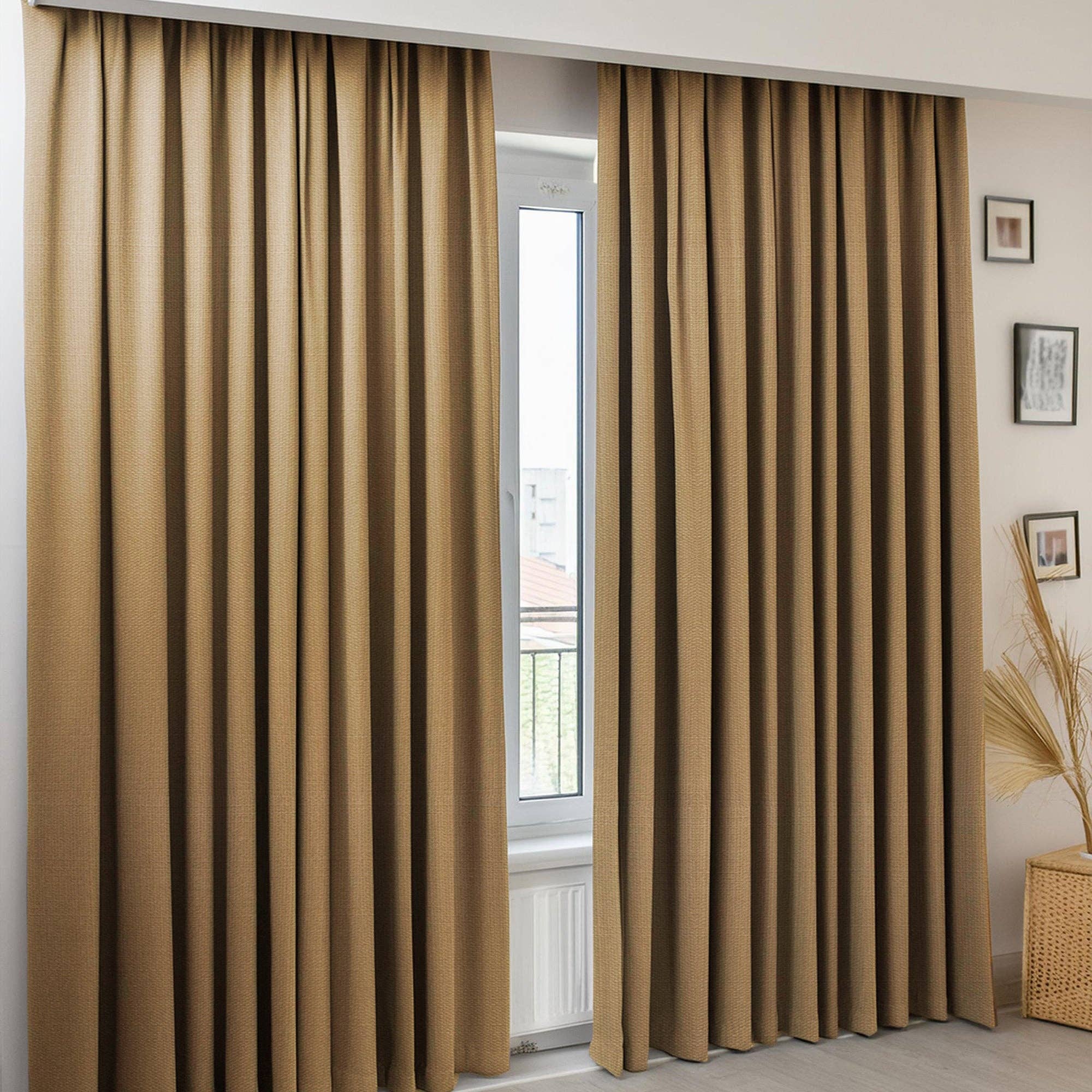 FLASHRUG LLC – wholesale Curtain – Linen Brown Curtain0