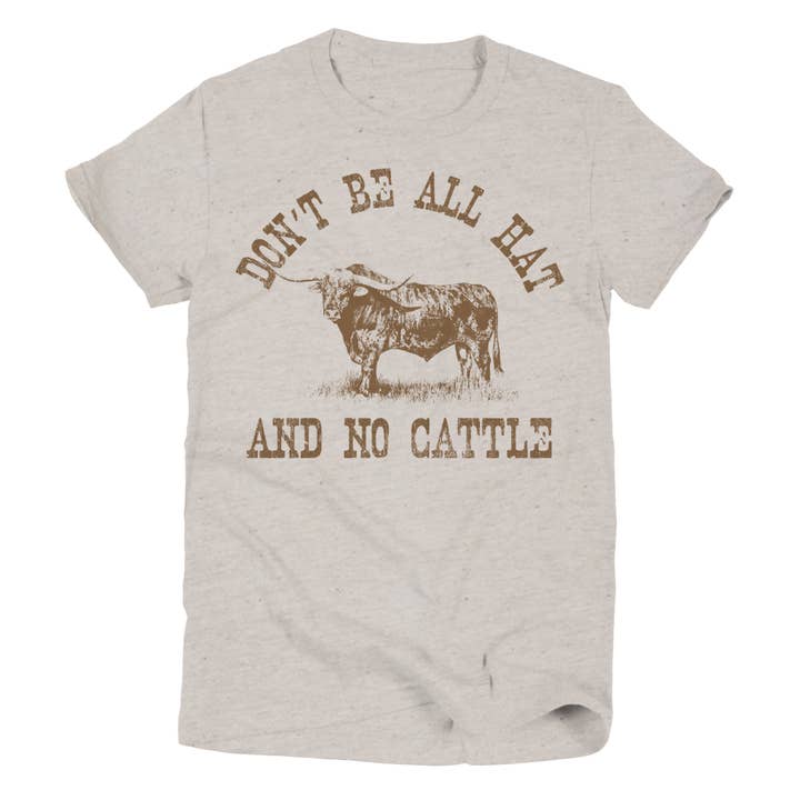 Oat Don't Be All Hat & No Cattle | Men's Graphic T-Shirt | Ruby’s Rubbish® for wholesale on Faire
