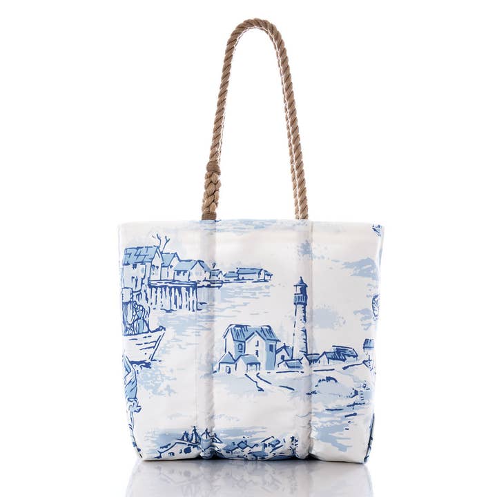 Maine Fishing Village Medium Tote for wholesale by Sea Bags