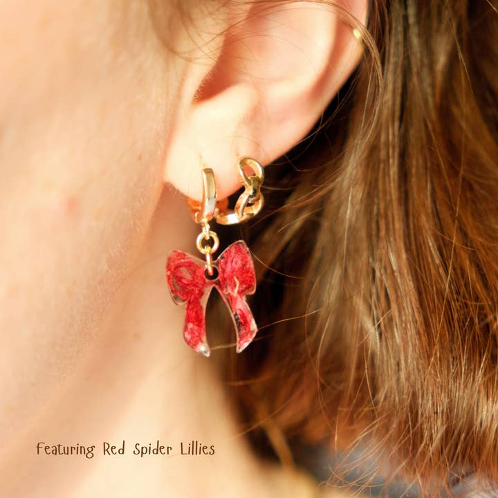 The Little Flower Handmade - Wholesale Tote bag – Women's - Candy Cane Tote + Bow Huggie Set4