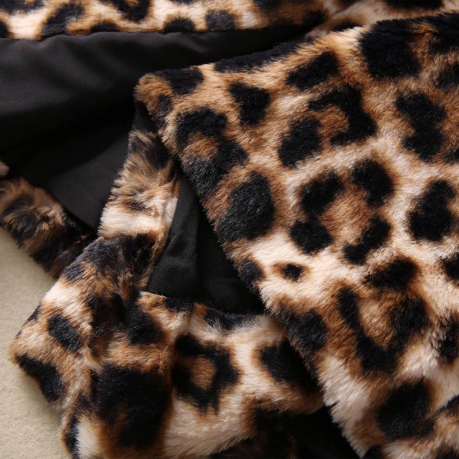 mehrfarbig SY335 Doppelreihiger Plüsch-Langmantel für den Winter mit Leopardenmuster für den Großhandel auf Faire8