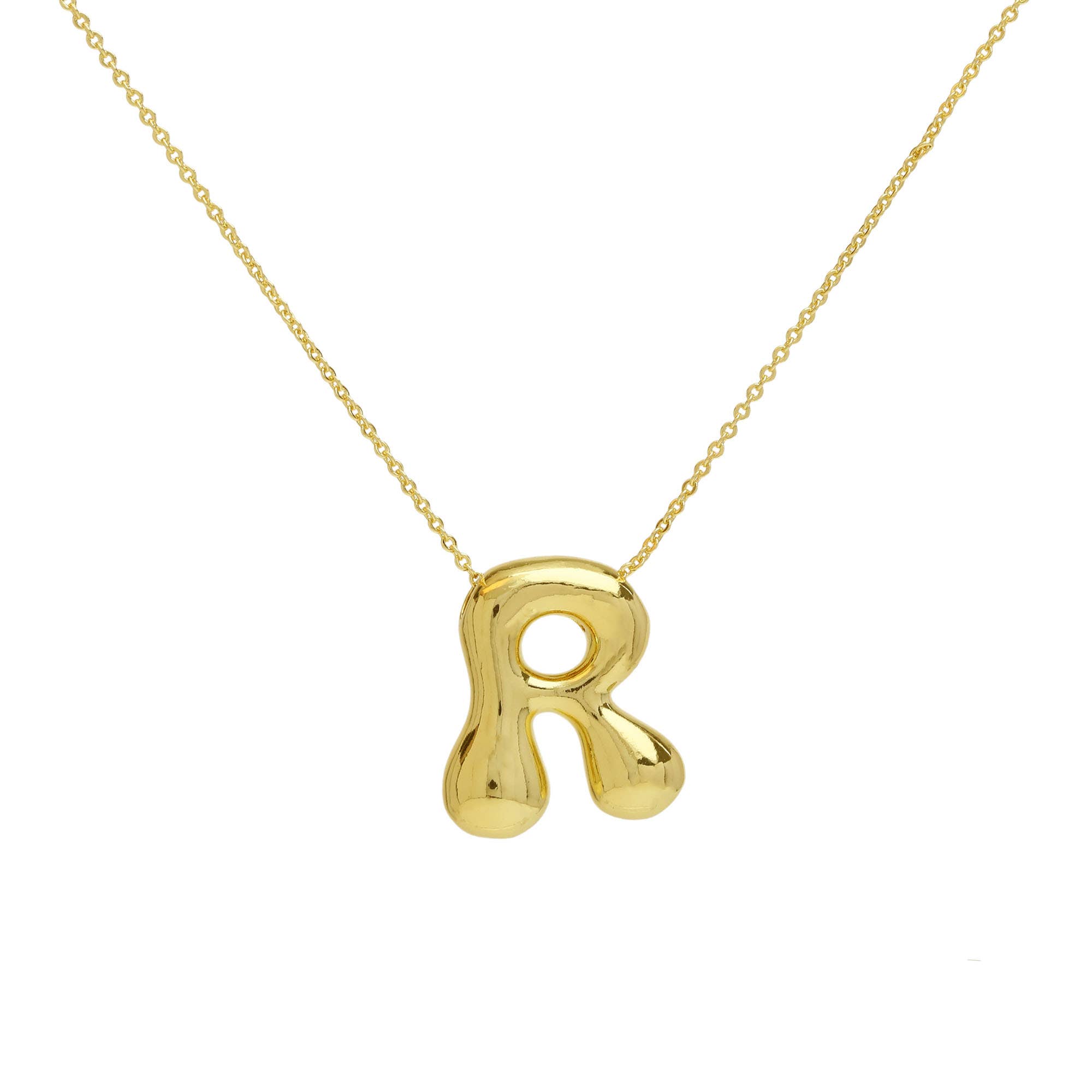 Savvy Bling – wholesale Pendant/charm necklace – Initial Waterdrop 18K Gold Necklace75