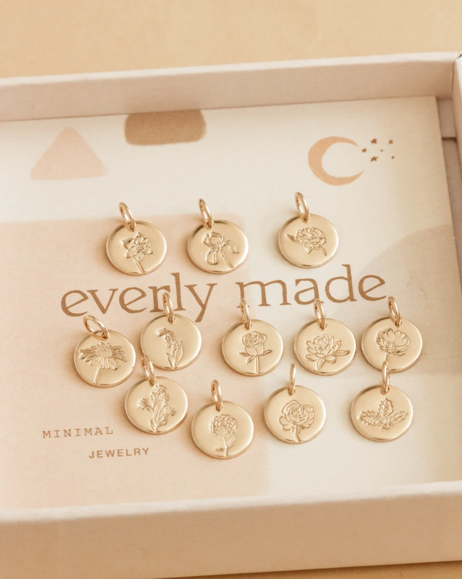 Everly Made - Wholesale Charm/Dangle Bracelet - Water Lily • July Birth Flower Small 3/8" Charm5