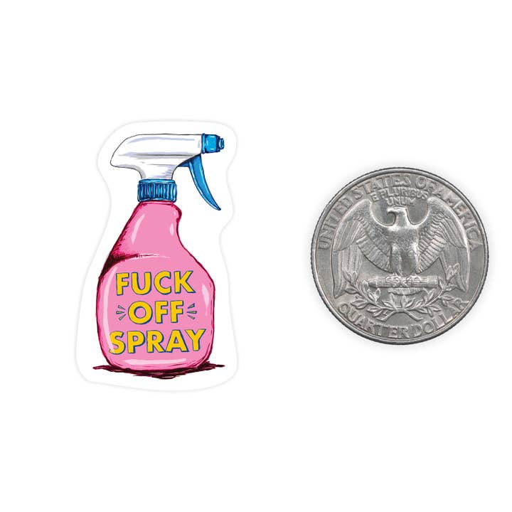 Nice Enough Stickers - Wholesale Sticker - Fuck Off Spray - Mini Sticker