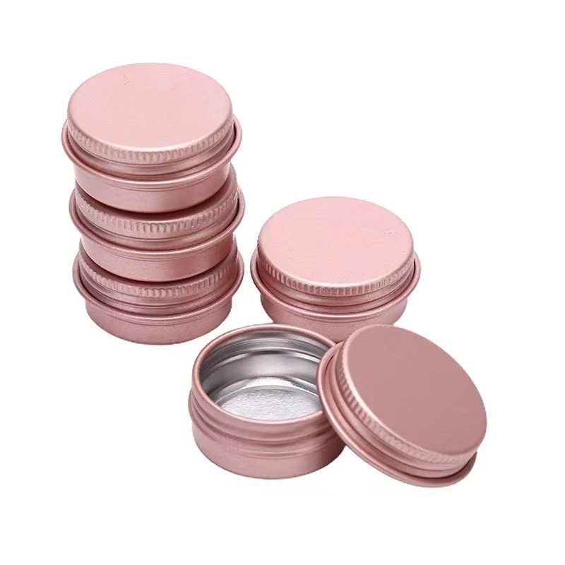 Zakka - Wholesale Decorative Box - 10pcs Round Tin 30ML Jar (47*24mm) Rose Gold Cosmetics Case0