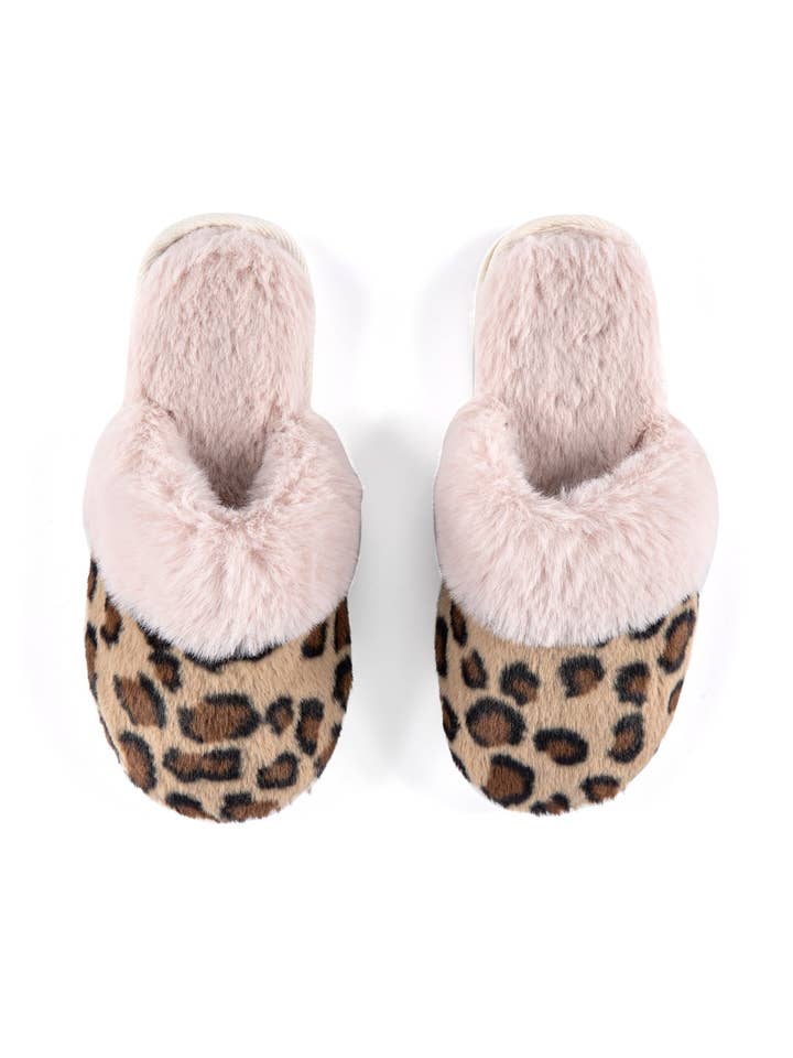 Shiraleah - Wholesale Slippers - Women's - LAVINIA LEOPARD PRINT PLUSH SLIPPERS, MULTI0