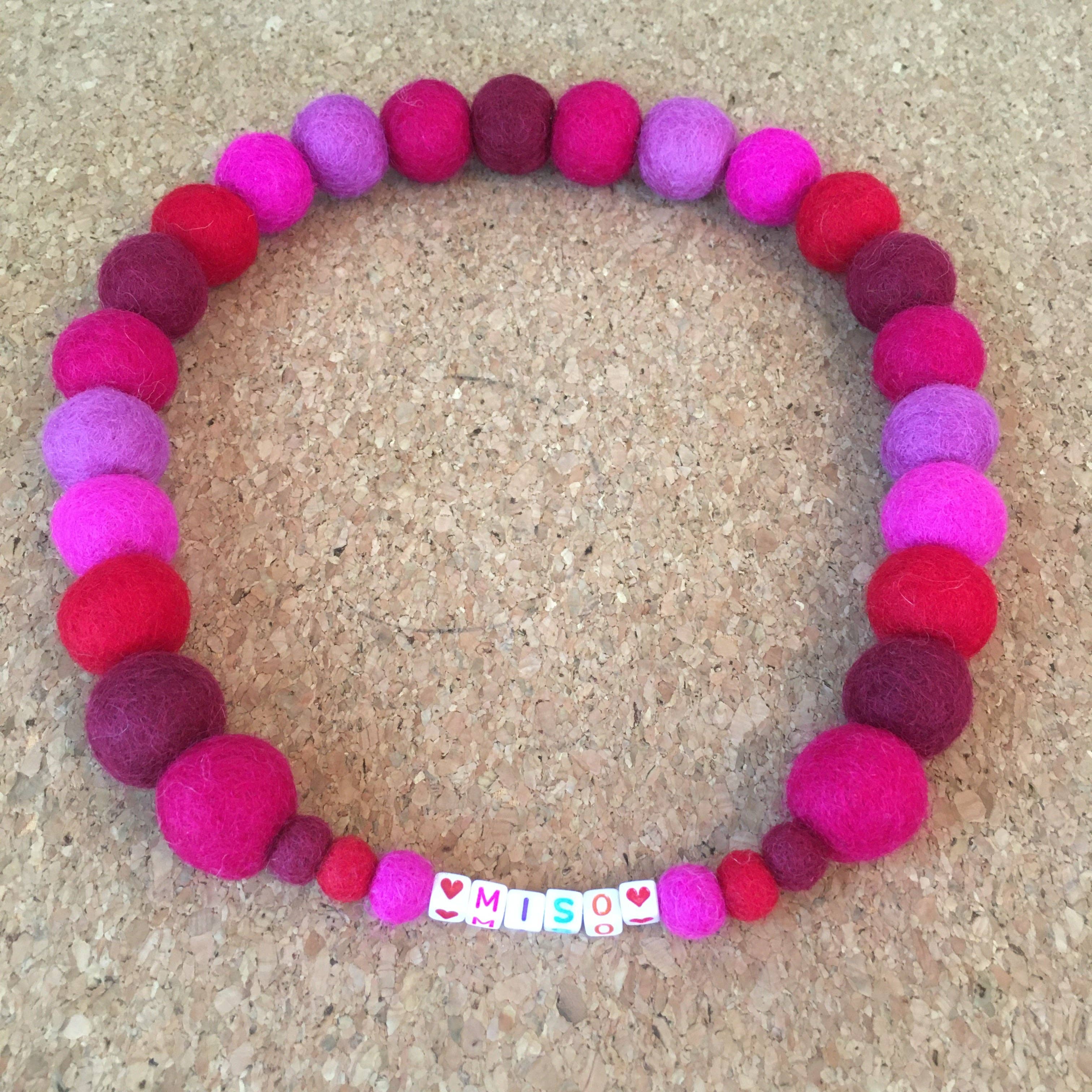 Puppies & Pom Poms – wholesale Pet collar – Dog – Personalised Pom Pom Dog Collar - Cherry7