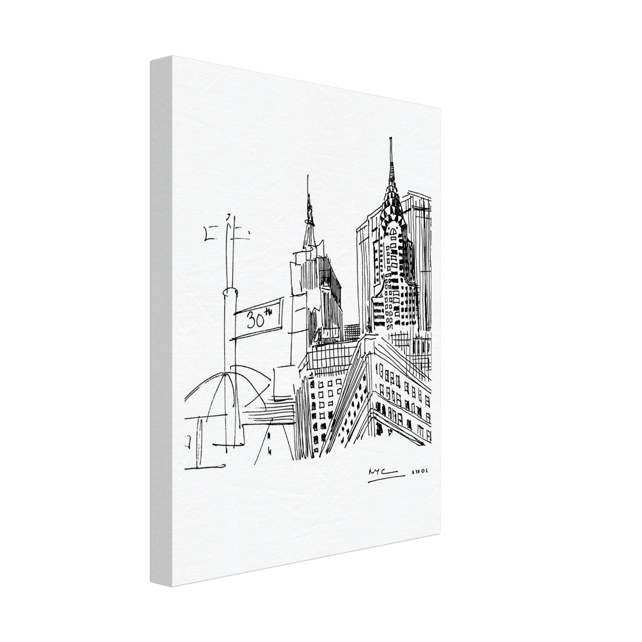 Creations Awol - Wholesale Art Print - New York City Art, Iconic Skyscrapers: Canvas Print14