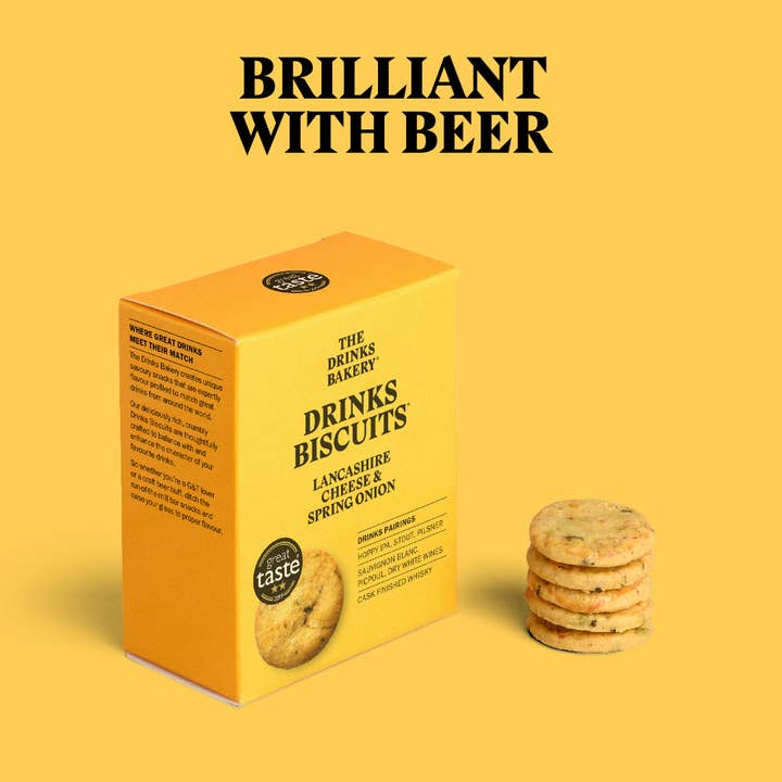The Drinks Bakery - Wholesale Krokante deegwaren - Drankjes Koekjes - Lancashire Cheese & Spring Onion 110g
