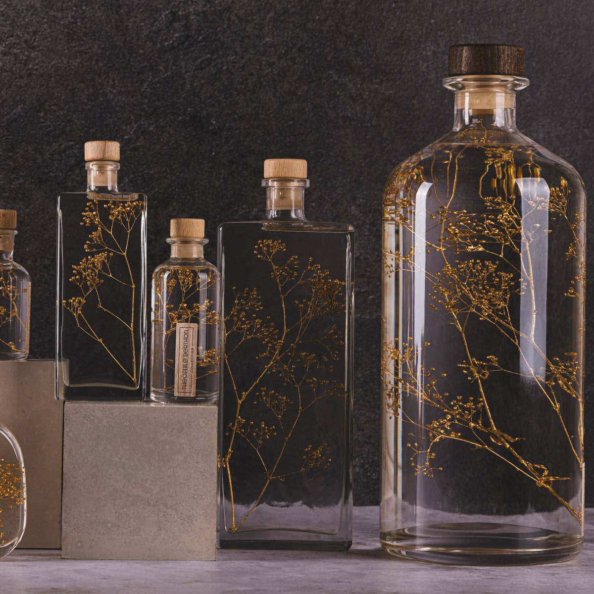 Theophile Berthon – Großhandel Pflanzen – Das Herbarium Schleierkraut Gold - XL-Glas - eingetauchte Pflanze5