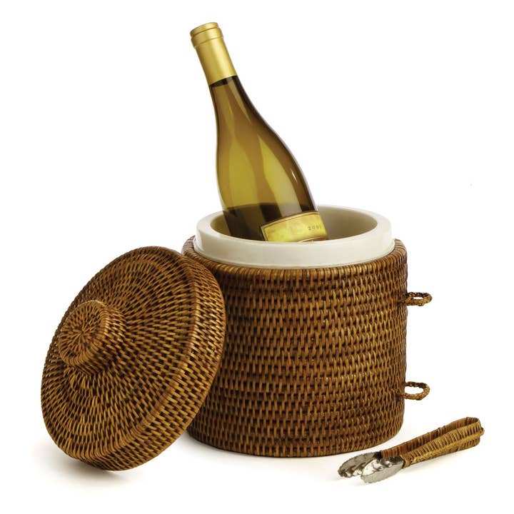 Napa Home & Garden - Wholesale Ice Bucket - Burma Rattan Ice Box & Tongs
