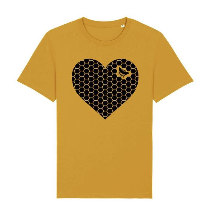 Bee Heart ORGANIC 100% MILIEUVRIENDELIJK T-SHIRT VOOR KINDEREN voor wholesale door Rocket & Rose Ltd