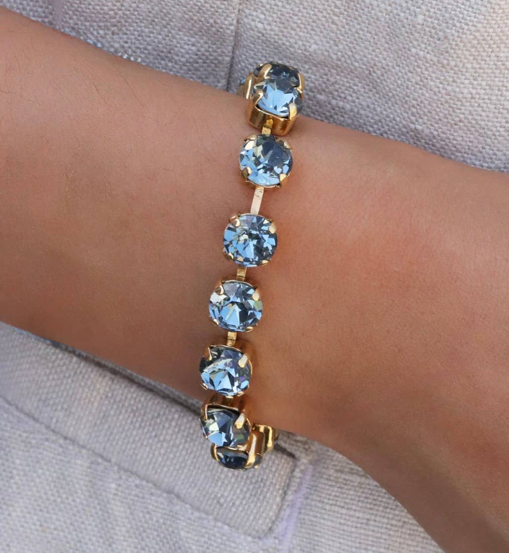 TOVA - Vente Bracelet tennis - Bracelet Izzy en or antique4