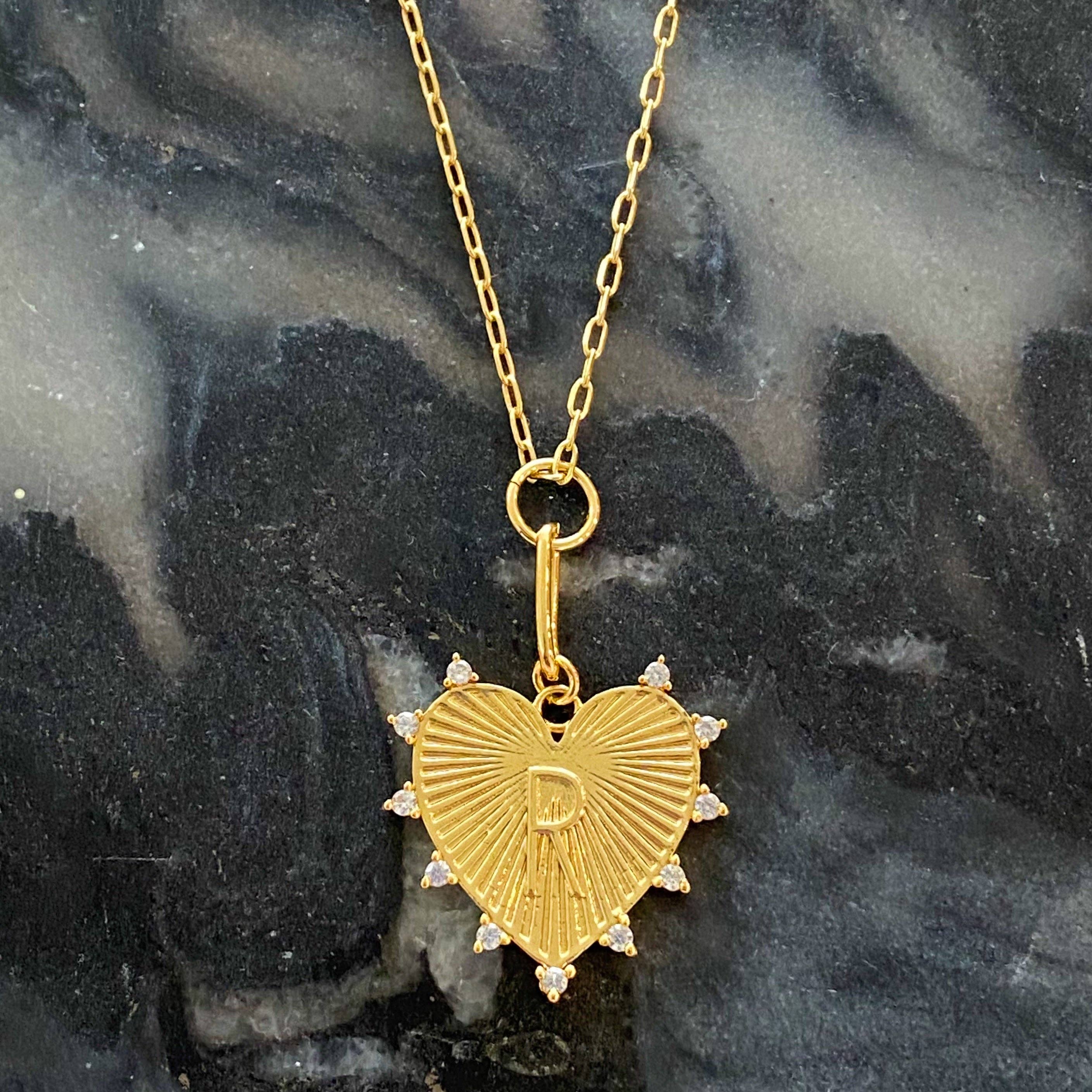 Ellison+Young - Wholesale Pendant/Charm Necklace - Clip Hanging Initial Heart Necklace12