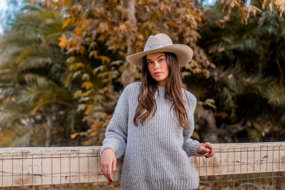 Peter Grimm - Wholesale Fedora - Unisex - Gus Austrailian Virgin Wool Felt Bandana Band Wide Brim Hat1