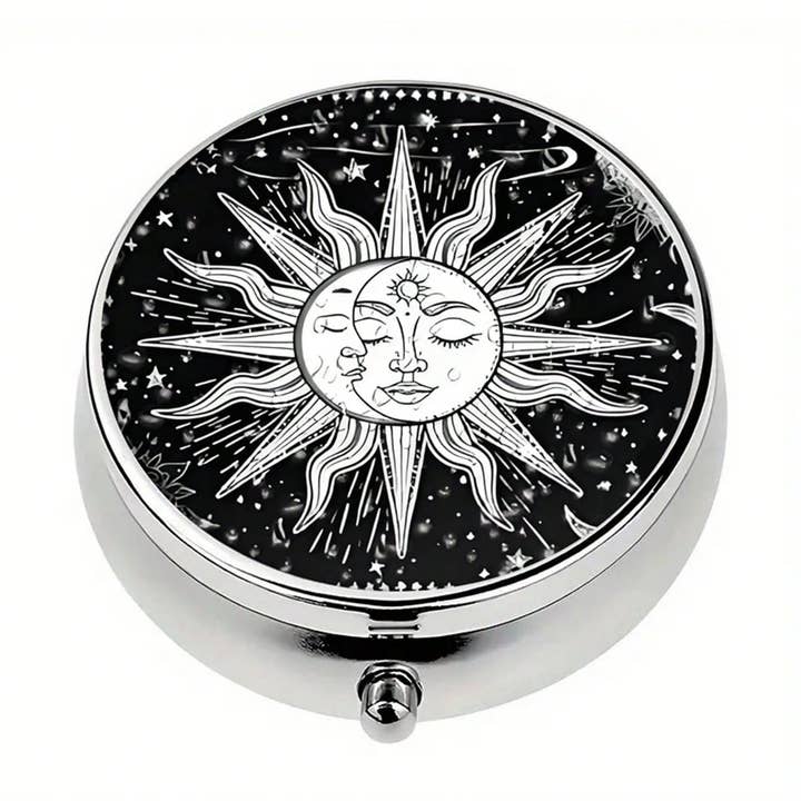 Pill Box - Sun/Moon for wholesale by Accessories & Beyond