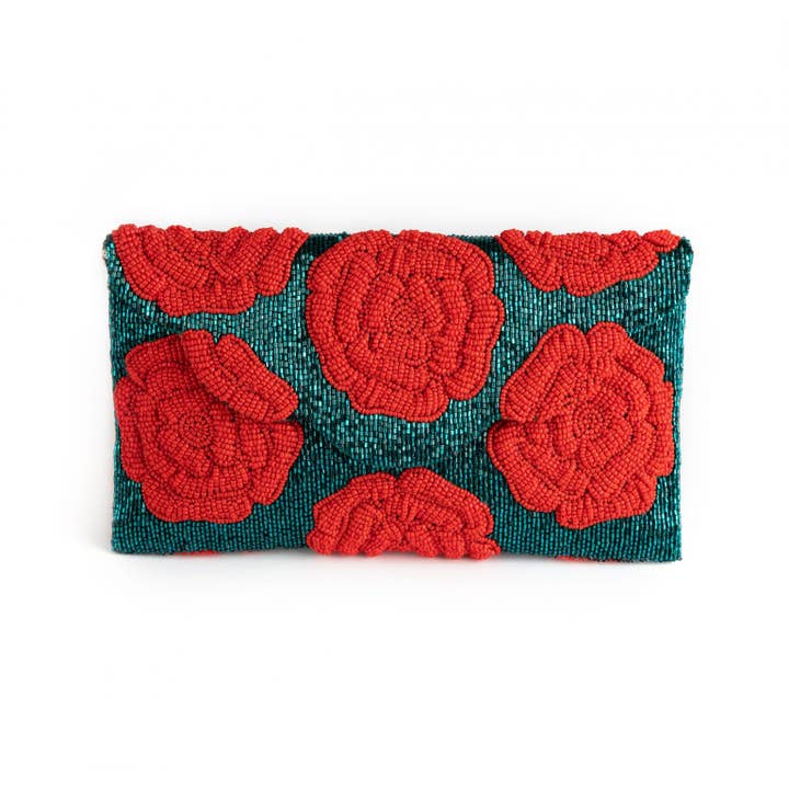 Nancy Hand Beaded Women's Clutch Bag with Magnetic Closure for wholesale by Samser Designs