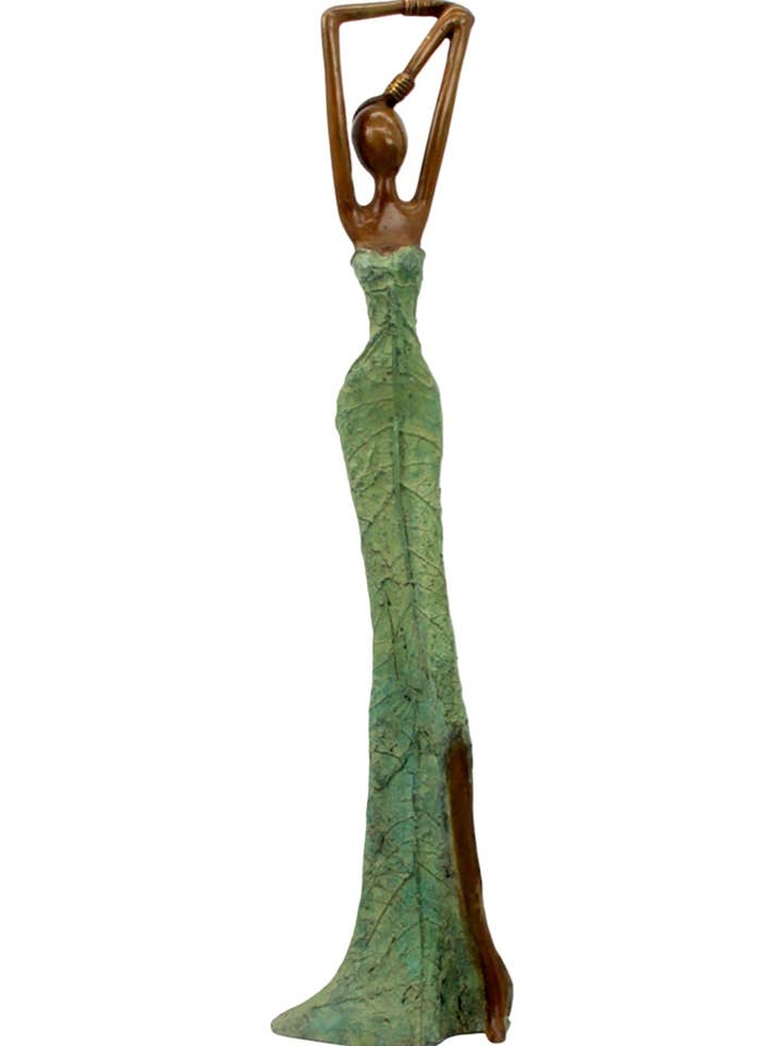 Bronze Issouf 55 cm grün Nr. 2 für den Großhandel von Lafi Bala