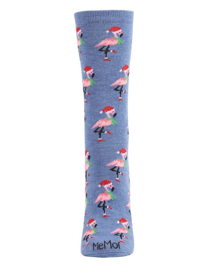 Infinity Classics International Inc. - Wholesale Socks - Women's - MeMoi Flamingos Holiday Crew Socks3