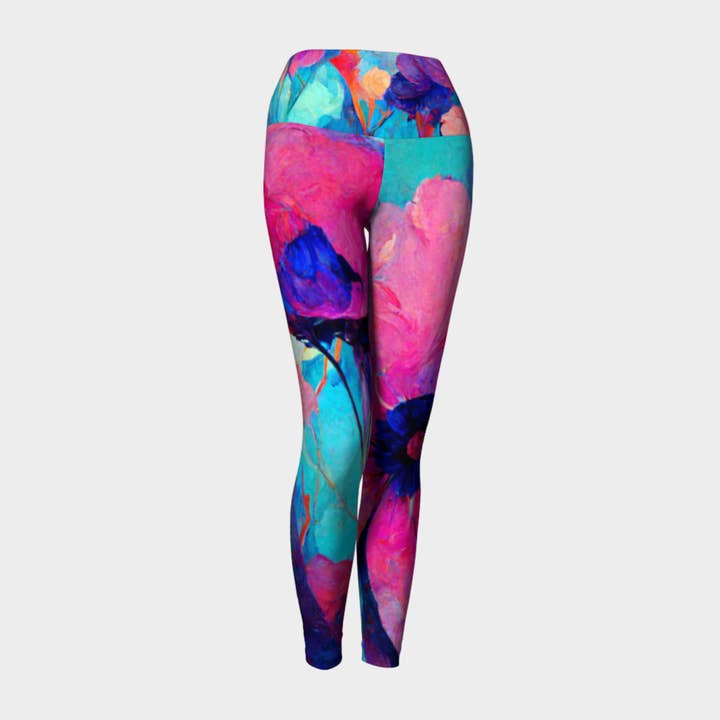 PRETTY IN PINK Yoga Leggings High Waist. Milled in Canada. for wholesale by Pretty Worthy