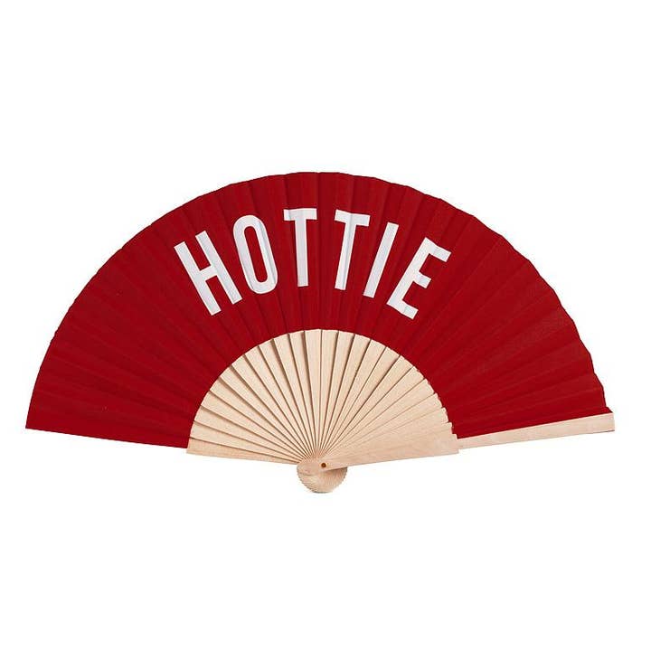 HOTTIE Hand Fan-Red-16"W for wholesale by Abbott