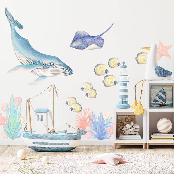 Wall Sticker | Ocean Animals I for wholesale by Pastelowe Love - wall sticker & wallpaper co.