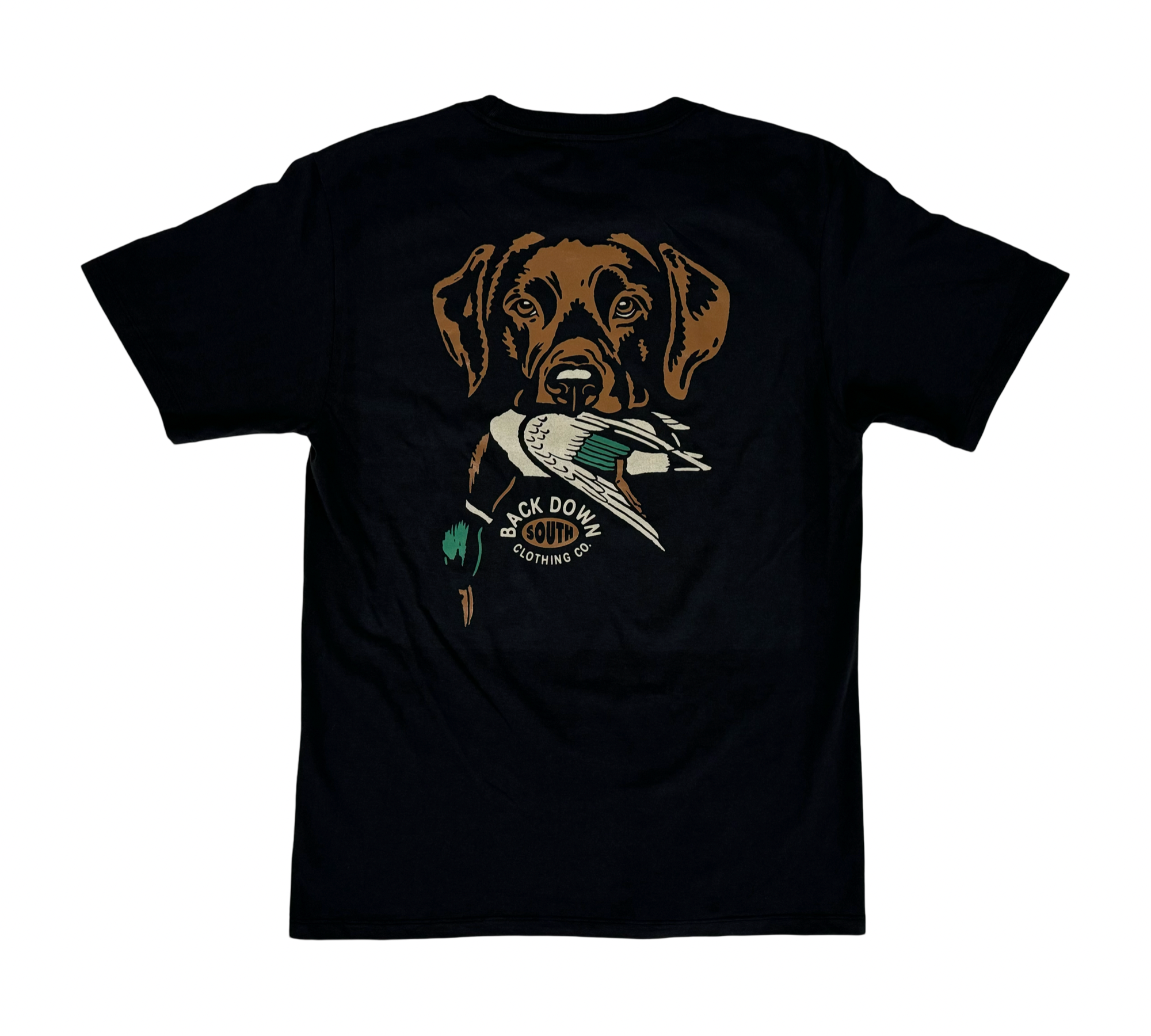 Back Down South Clothing - Wholesale Screen Printed T-Shirt - Unisex - Retriever - Black SS0