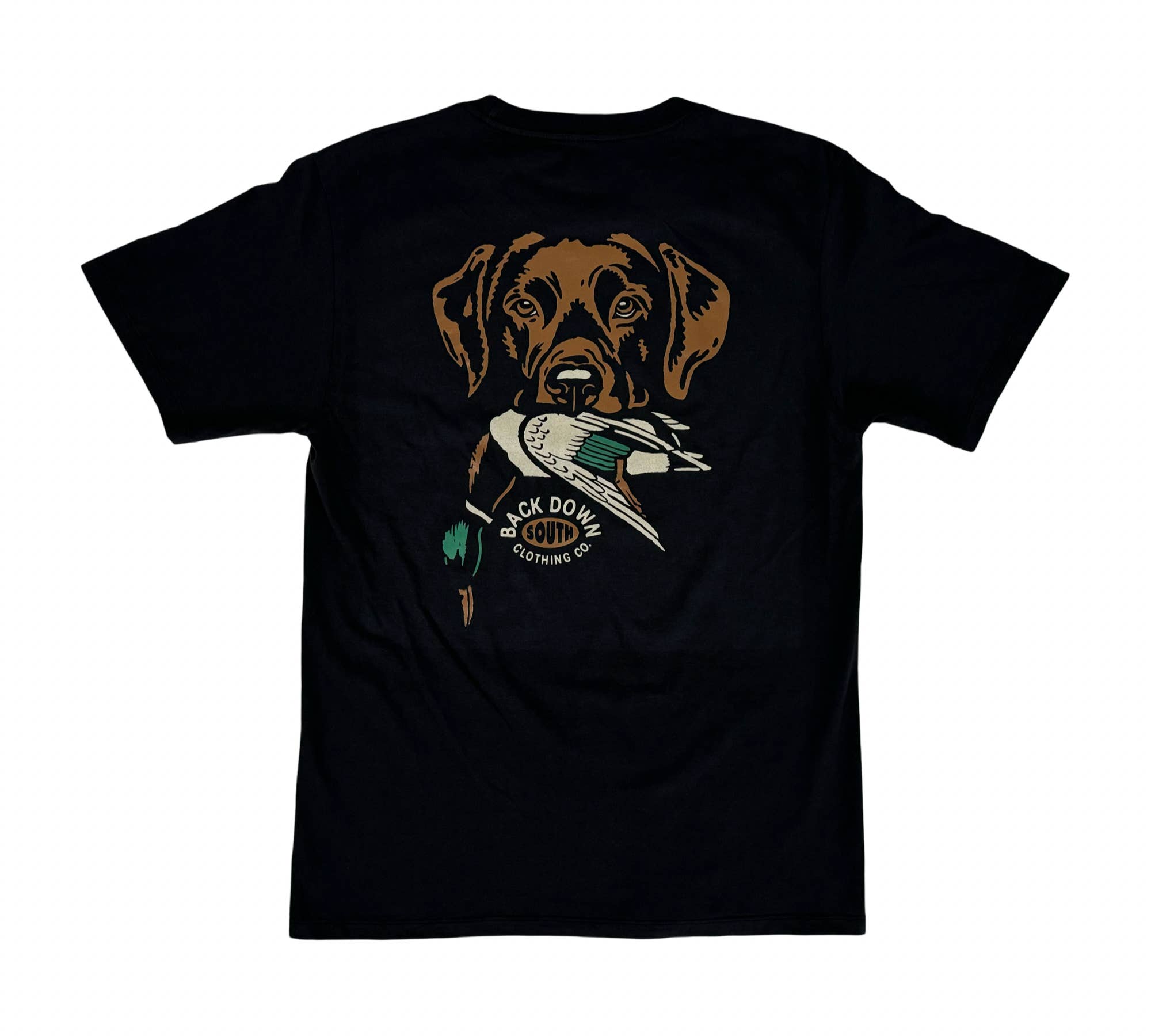 Back Down South Clothing - Wholesale Screen Printed T-Shirt - Unisex - Retriever - Black SS