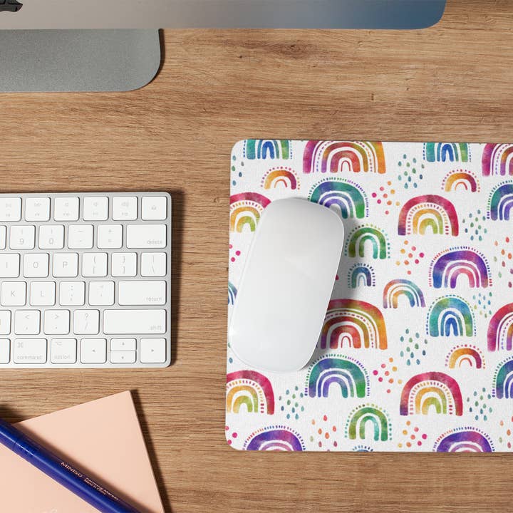 Rainbow Mouse Pad for wholesale by Livy Lou Designs + Co