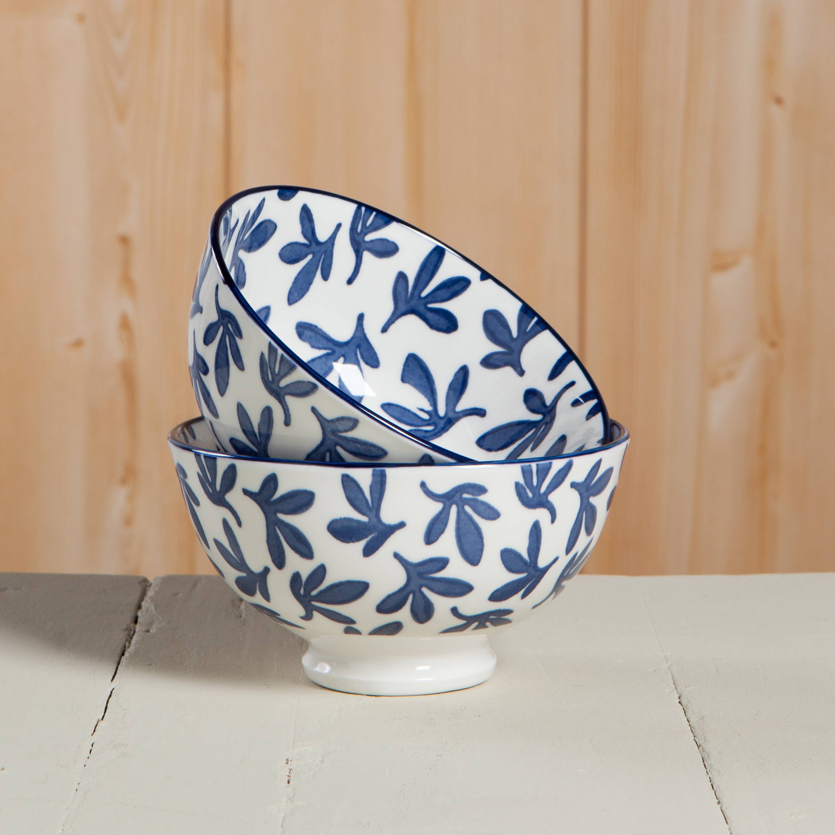 Now Designs by Danica - Wholesale Bowl - Blue Floral Stamped Bowl 4 inch
