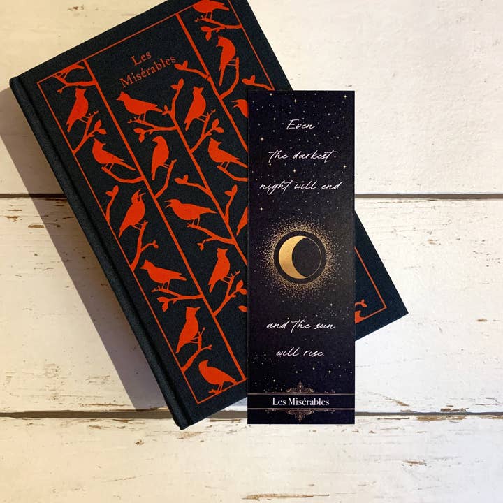 Quote and Quill - Wholesale Bookmark - Les Miserables - 'Even The Darkest Night Will End' Bookmark