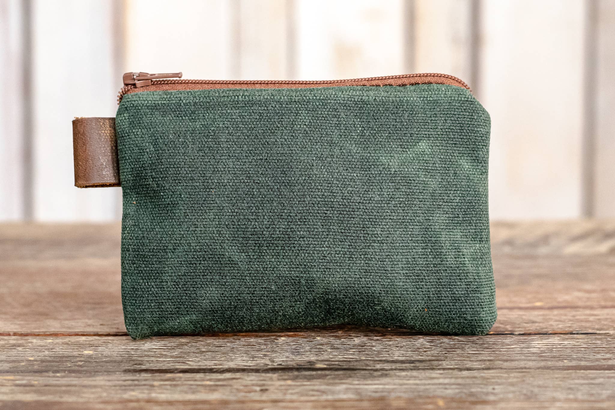 In Blue Handmade - Wholesale Pouch - Unisex - Small Handmade Waxed Canvas Zipper Pouch2