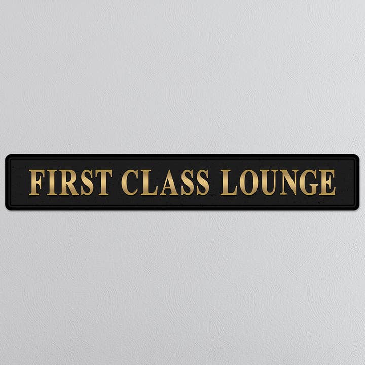 Första klass lounge guld folierad skylt för wholesale av SHH Interiors