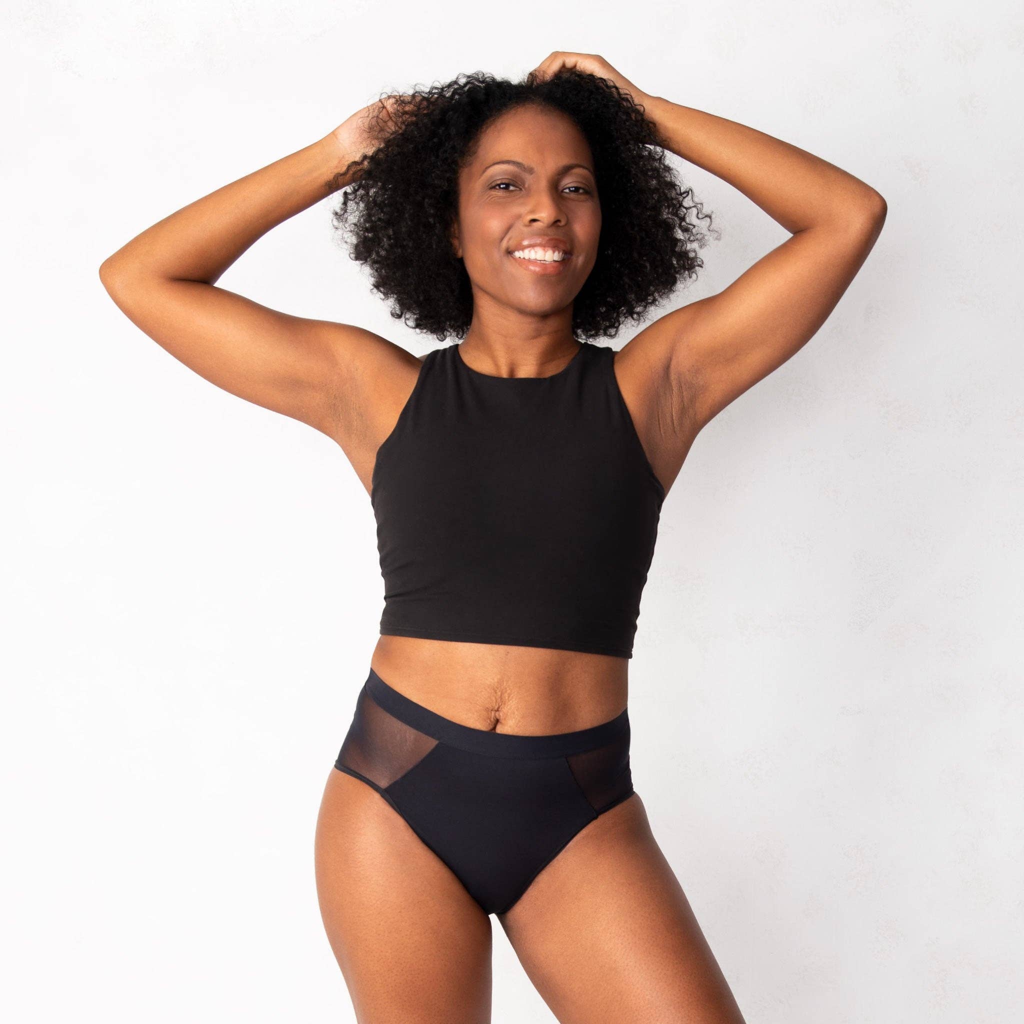 Saalt – wholesale Mensunderkläder - Dam – Tätslutande höga trosa med fransk skärning och full slinga – tungt flöde8