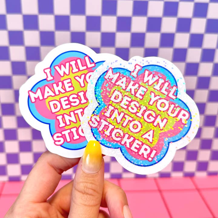 Custom Waterproof Vinyl Sticker (Your Design) for wholesale by Stickers+ X Ashley Bexar