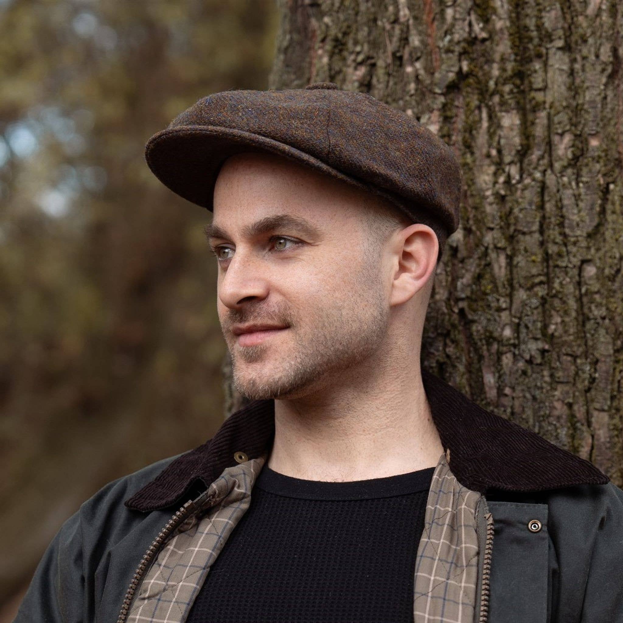 Heather Hats & Accessories - Wholesale Boerenpet - Uniseks - ZH028 Scott Newsboy pet van 8 panelen in Harris Tweed5