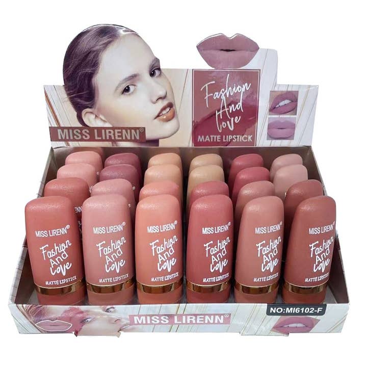 Atlas Fashion - Wholesale Lipstick - LT1277 - 24 PCS Assorted Nudes Lipstick