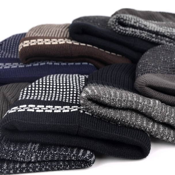 Selini New York - Wholesale Beanie - Unisex - 24pc Random Assorted Heavy Duty Winter Outdoor Beanie Hat