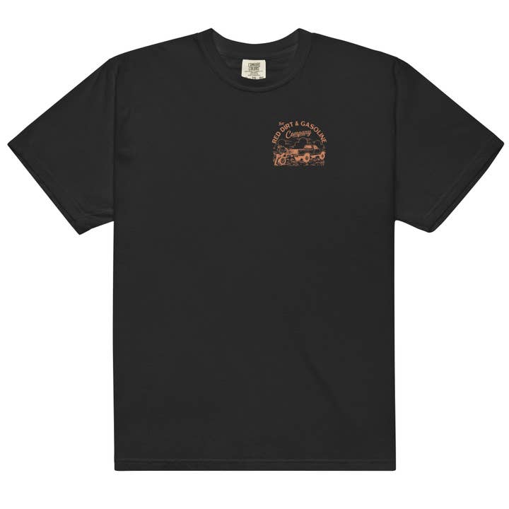 Schweres T-Shirt aus roter Erde und Benzin für den Großhandel von Tallgrass Supply Co