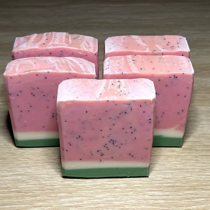 Watermelon Vegan Soap Loaf for wholesale by Wicks 'n Lotions