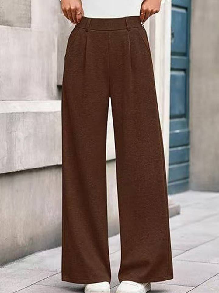 Lovenne - Wholesale Pants - Women's - Versatile solid color straight wide-leg pants25